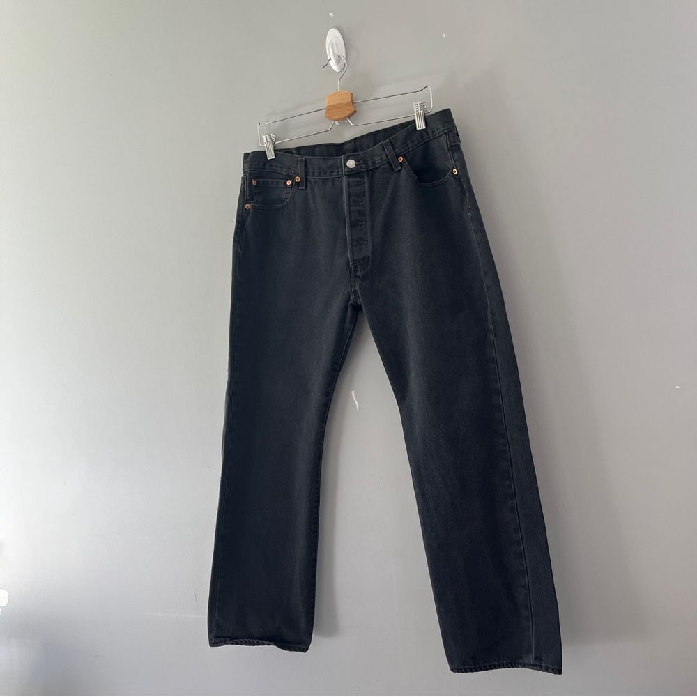 Levi's Gray 501 Jeans High rise Straight Leg Button Fly Cotton Size 36